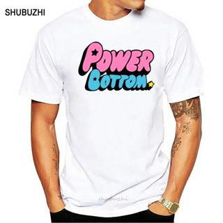 เสื้อยืดแขนสั้นแฟชั่น Top Tee Mens Power ด้านล่างเสื้อยืดพัฟสาวการ์ตูน Tee เกย์ Pride LGBT ลาก Race TopS-5XL