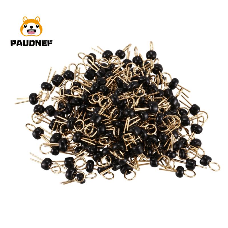 【Hot Sale】200Pcs Black Gold Tone Soldering PCB Board Breadboard Test Point Pin
