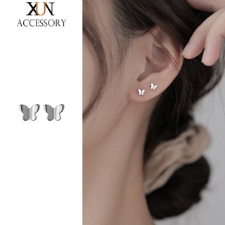 Korean fashion s925 sterling silver needle butterfly ear stud compact ear bone stud