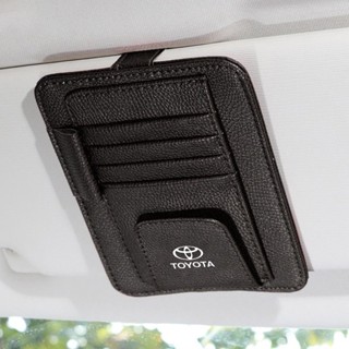 Toyota ที่เก็บของติดบังแดดรถยนต์ ที่ใส่บัตรในรถ Hillux Yaris Corolla Cross Fortuner Hiace CHR Camry Wish Vios Veloz