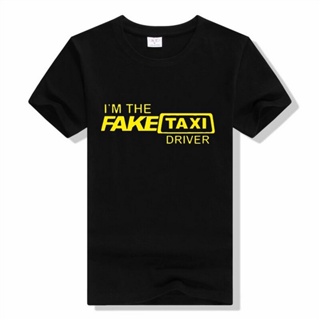 [S-5XL] เสื้อยืดคอกลม เสื้อเชิ้ตแขนสั้น แขนสั้น พิมพ์ลายตัวอักษร IM The Fake Taxi แฟชั่นฤดูร้อน สําหรับผู้ชาย
