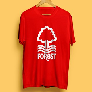 เสื้อยืดผ้าฝ้าย พิมพ์ลายฟุตบอล Nottingham Forest ภาษาอังกฤษ