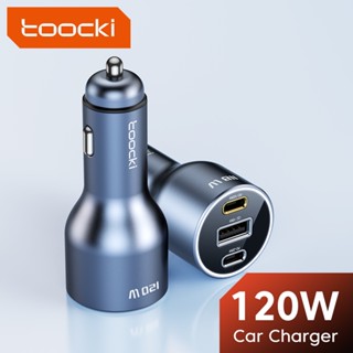 Toocki อุปกรณ์ชาร์จโทรศัพท์มือถือดิจิทัล 120W 118W QC3.0 PD3.0 USB Type C ชาร์จเร็ว สําหรับรถยนต์