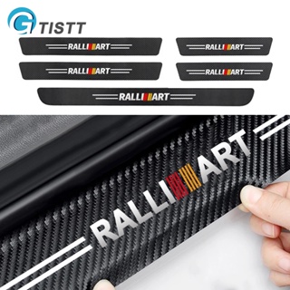 GTISTT สำหรับ Ralliart คาร์บอนไฟเบอร์ กันรอยประตูรถยนต์ แผ่นกันรอยประตูรถยน สติกเกอร์ท้ายรถ สติ๊กเกอร์ติดรถ สำหรับ Mitsubishi Mirage G4 Attrage Strada Triton Lancer Xpander Outlander Pajero Montero Sport