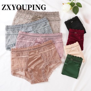 กางเกงชั้นใน เอวสูง แต่งลูกไม้ พลัสไซซ์ ไร้รอยต่อ สําหรับผู้…