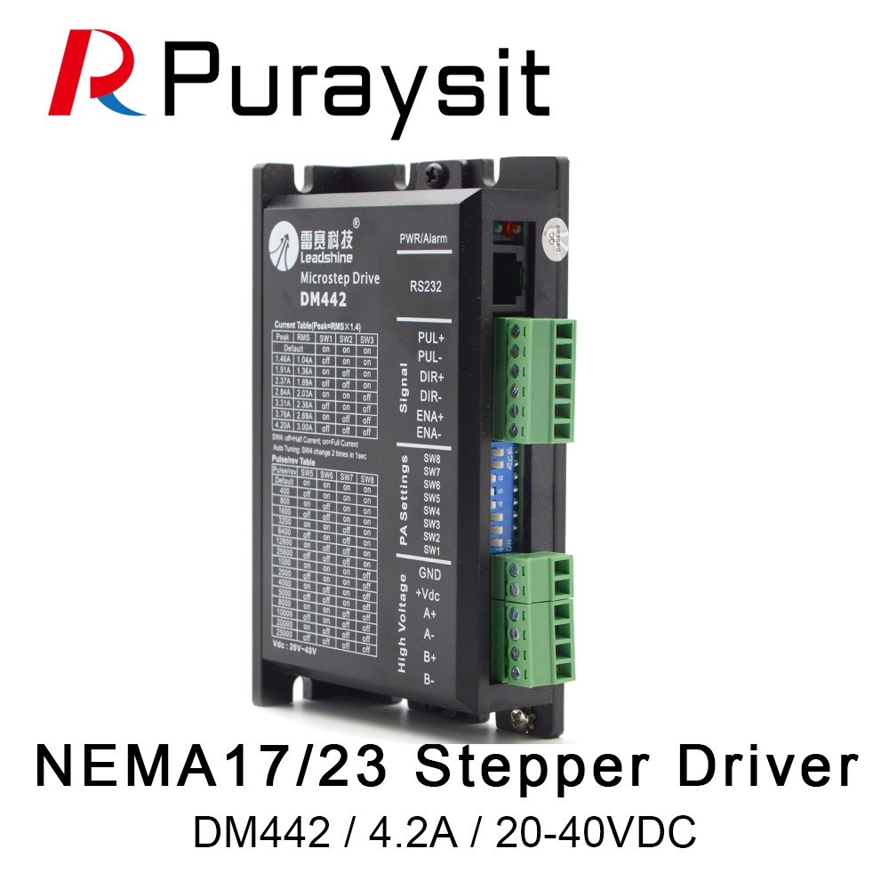 SZ Puraysit Leadshine DM442 2 เฟส Stepper Motor Driver 18-50VAC สําหรับ Nema 14/16/17/23 Stepping Mo