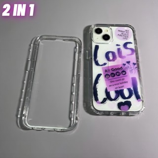 2 In 1 เคสโทรศัพท์มือถือแบบหนา ใส กันกระแทก ลายน่ารัก สําหรับ Samsung S23 S22 S21 A52 A53 A71 A72 A73 A12 A13 A14 A22 A23 A20S A30S A32 A33 A42 S20 Ultra Plus FE A10S A