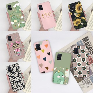 ใหม่ เคสโทรศัพท์มือถือ ซิลิโคนนิ่ม ปิดด้านหลัง ลายการ์ตูนไดโนเสาร์น่ารัก แฟชั่น สําหรับ Samsung Galaxy A51 A51 SM-A515F