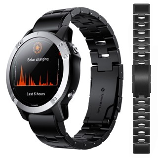 สายนาฬิกาข้อมือสเตนเลส ไทเทเนียมอัลลอย สําหรับ Garmin Fenix 7 7X 6 6X 5 5X 5plus 3 3HR Forerunner 935 945