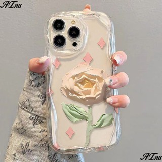 ✅เคสป้องกันโทรศัพท์มือถือใส แบบนิ่ม ลายดอกกุหลาบ กันกระแทก สําหรับ Apple iPhone 14 13promax 12 11 7 8p xs r FD8T