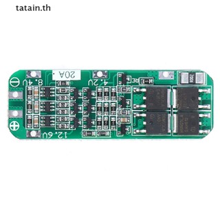 Tatain 3S 20A Li-ion บอร์ดป้องกันที่ชาร์จลิเธียม 18650 PCB BMS 12.6V