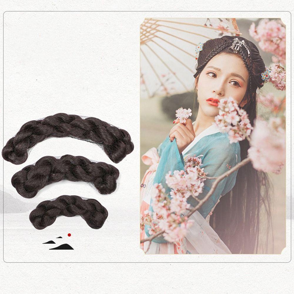 Jeremy1 วิกผมสังเคราะห์ สไตล์จีนโบราณ ฮั่นฝู สําหรับแต่งคอสเพลย์ ถ่ายภาพสตูดิโอ - รูปที่ 3