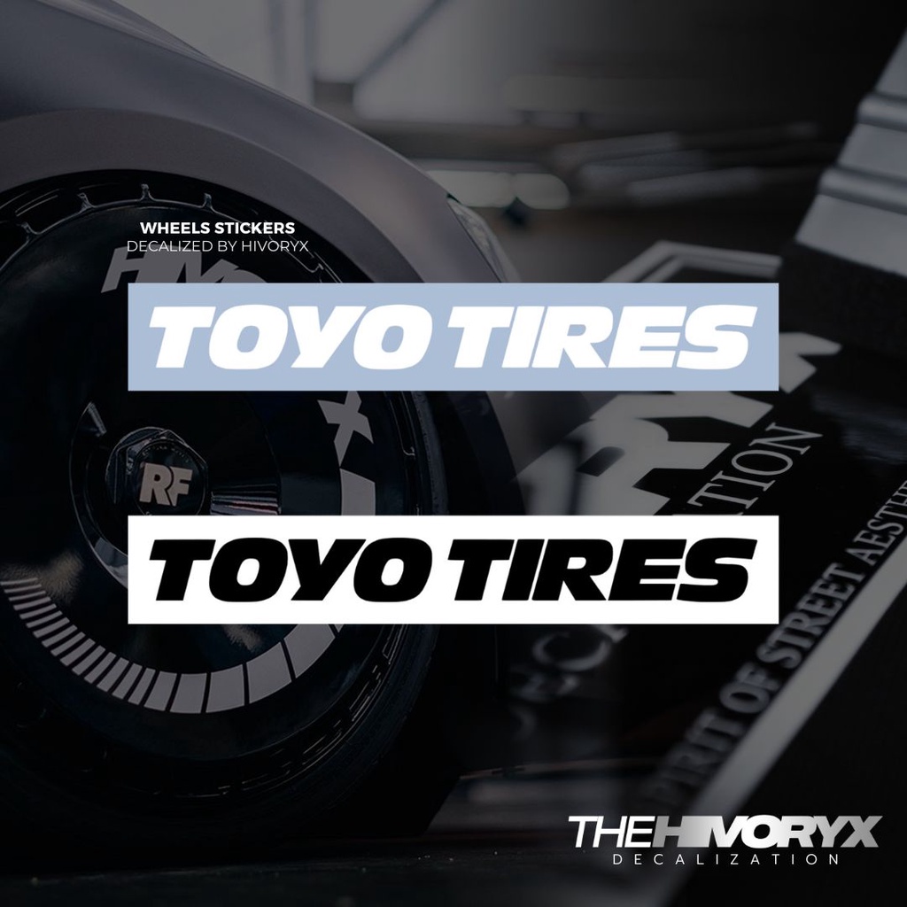 「TOYO Tires」ชุดล้อรถยนต์ สติกเกอร์ไวนิล ตัดลาย สําหรับตกแต่งรถยนต์ HIVORYX