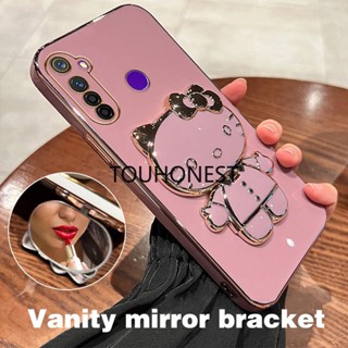 เคส Realme 5 Pro เคส Realme 5s Casing Realme 5i Cases Realme 6i Case Realme C3 Case Realme GT Master Edition Case Realme Narzo 50A Case Realme 2 Pro Cute Anime Cartoon Vanity Mirror Hello Kitty Holder Phone Cover Case With Metal Sheet TK โทรศัพท์มือถือ