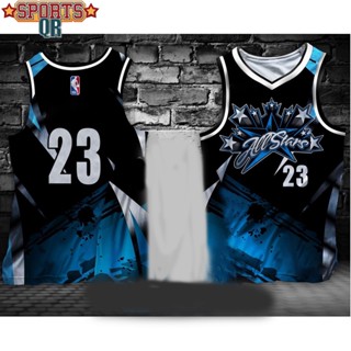 เสื้อกีฬาบาสเก็ตบอล ลาย ALL STARS BLUE คุณภาพสูง