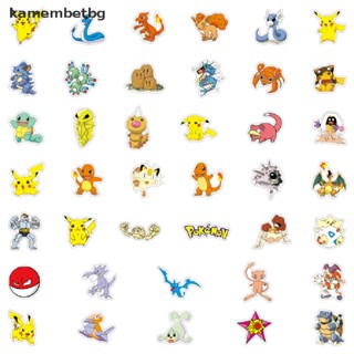 Kamembetbg สติกเกอร์ ลายการ์ตูนโปเกม่อน Kawaii Pikachu กันน้ํา สําหรับตกแต่งสเก็ตบอร์ด 1 ชุด