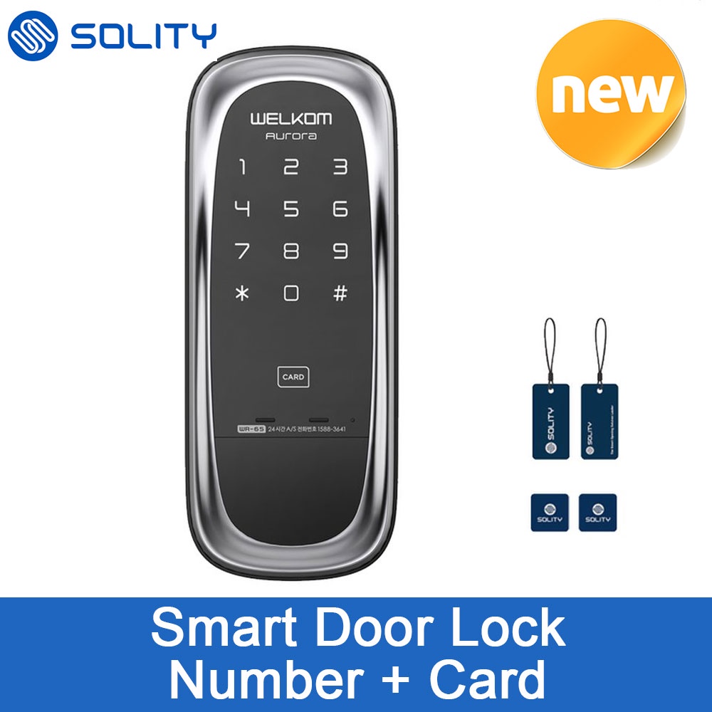SOLITY WELKOM WR-65 Smart Door Lock Number and Card Korea