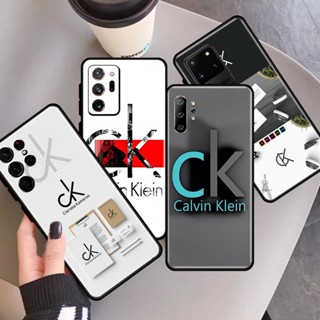 เคสโทรศัพท์ซิลิโคน TPU กันกระแทก ลายโลโก้ CK สําหรับ Samsung A02S A11 A12 4G 5G A20 A30 A20S