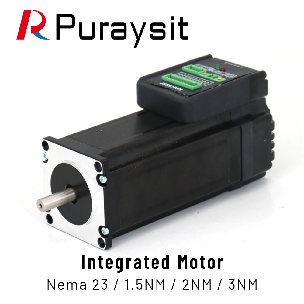 Puraysit Nema23 Close Loop แบบบูรณาการมอเตอร์ JSS57P1N JSS57P2N JSS57P3N 1.5NM 2.2NM 3NM Dia.8 มม.