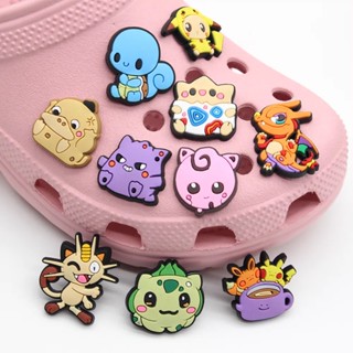 เข็มกลัด ลายการ์ตูนอนิเมะ Pikachu Jibits Croc Charm Squirtle Croc Jibbits สําหรับตกแต่งรองเท้าเด็ก