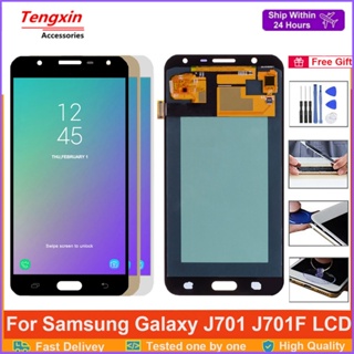 Amoled J7 neo หน้าจอแสดงผล LCD ดิจิทัล 5.5 นิ้ว สําหรับ Samsung Galaxy J7 Nxt LCD J7 Core j701 SM-J701F J701M j701