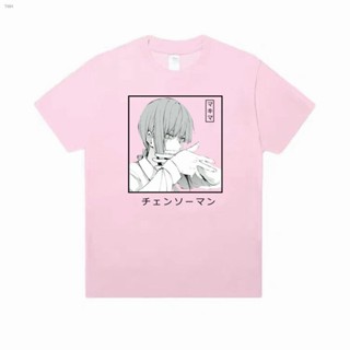 tshirt ™♗อนิเมะ Chainsaw Man ไม่เป็นทางการ ขนาดใหญ่ Kawai Makima เสื้อยืดแขนสั้นฮาราจูกุฤดูร้อน(S-5XL)