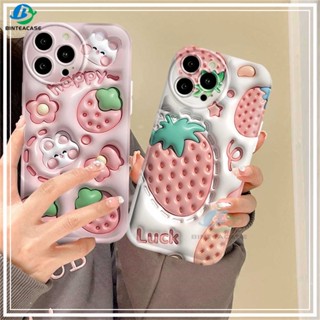 🌏Ready Stock🛫 เคส OPPO A77S A57 A16 A16S A54S A16K A17 A5S A12 A3S A12E A92 A52 F1S A53 A33 A31 A9 A5 A15 A15S A54 F9 C1 A11K เคสโทรศัพท์ซิลิโคน ลายกระต่ายสตรอเบอร์รี่ สําหรับ