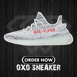 Originals Yee ZY Boost 350 V2 blue tint ice blue combussible ice (ของแท้ คุณภาพ 100%) b37571 รองเท้า สําหรับผู้หญิง ผู้ชาย ICUQ