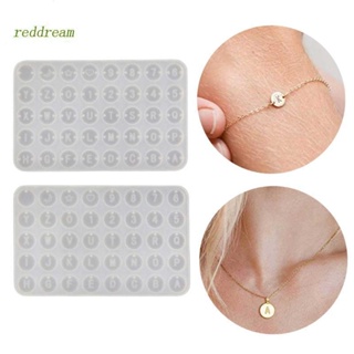 REDD Silicone Keychain Moulds Pendant Molds with Holes Letter Number Shaped Hand-Making Jewelry Tools Keychain Decoratio