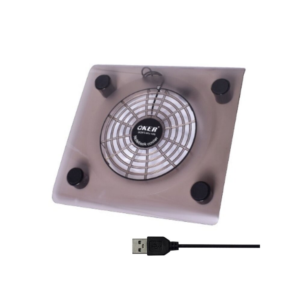 ระบายความร้อนได้ดีเยี่ยมพัดลมโน็ตบุ๊ค OKER C814 สีน้ำตาล NOTEBOOK COOLING PAD