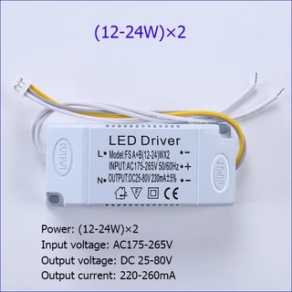 อะแดปเตอร์ไดร์เวอร์ LED 3 สี สําหรับหม้อแปลงไฟ LED AC220V 12-24W 24-40W 36-50W