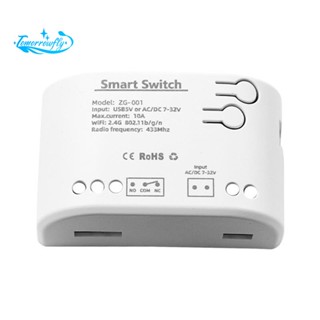 โมดูลรีเลย์ 1CH 5V AC DC 7-32V Zigbee Tuya Smart WiFi Switch 433MHz DIY สําหรับประตูบ้าน 1 ชิ้น