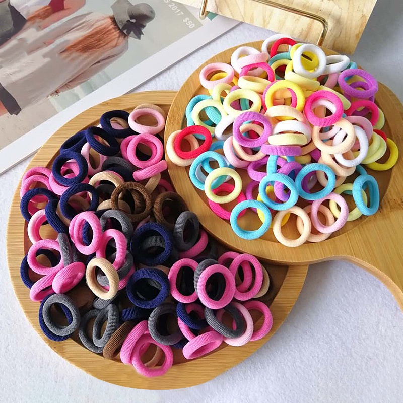50 ชิ้น เครื่องประดับผม เด็กเล็ก ยางรัดผม เด็กผู้หญิง เด็ก ที่คาดผม ที่มีสีสัน ยืดหยุ่น ยางรัดผม ไนล่อน