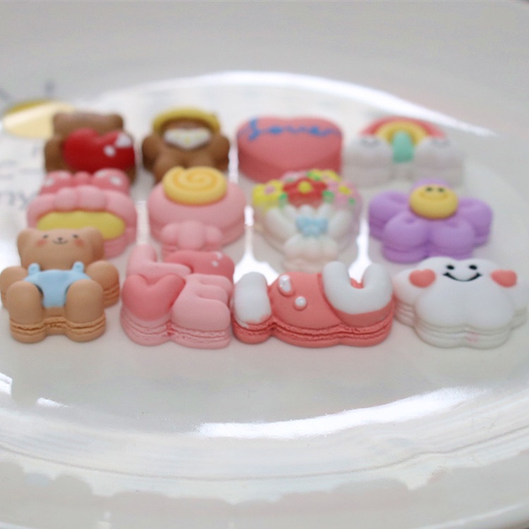 Jibitz จี้รูปอมยิ้ม และเมฆน่ารัก สีรุ้ง เครื่องประดับ สําหรับตกแต่งรองเท้า Diy