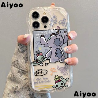 ✅เคสป้องกันโทรศัพท์มือถือใส แบบนิ่ม ลาย Stitch กันกระแทก สําหรับ Apple iPhone 14 13promax 12 11 7 8p xsxr 2BCU