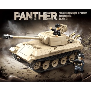 ใหม่ โมเดลฟิกเกอร์ MOC WW2 Panther Sd.Kfz.171 472 ชิ้น DIY