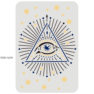 1pc  Evil Eye Stencil 29.7x21cm Triangle Stars Pattern Stencil Plastic Evil Eye Painting Stencil Reusable Stars Template DIY Home Decor Stencil for Painting on Wall Border