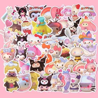 【50100 ชิ้น】Sanrio Stickers สติกเกอร์ ลายการ์ตูนซานริโอ้ 3D สติกเกอร์การ์ตูนน่ารัก กันน้ํา สําหรับติดตกแต่งแล็ปท็อป