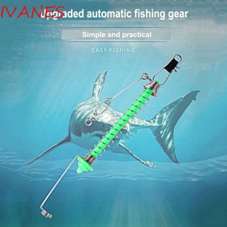 IVANES Catch Automatic Fishing Hook Fishhook Bait Fishing Accessories Ejection Catapult Trigger Stainless Steel Tackle Goods Spring Fish Lure Accessories/Multicolor