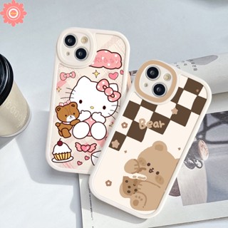 เคสโทรศัพท์มือถือ TPU นิ่ม ลายการ์ตูนหมีชานม คิตตี้น่ารัก สําหรับ Redmi 12C 10 9T 10A 9 9A 10C 9C Redmi Note 11 10 10s 11s 10Pro 8 9 9Pro 9s 8Pro POCO X3 NFC Pro M3 Mi 12 11 Lite 11T ผ้าคลุม