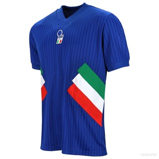 เสื้อยืดแขนสั้น พิมพ์ลายทีมชาติฟุตบอล Italy Icon Jersey พลัสไซซ์ สไตล์เรโทร 2023