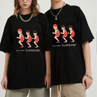 tshirt เสื้อยืด พิมพ์ลายอนิเมะ The First Slam Dunk อินเทรนด์ สําหรับผู้ชาย และผู้หญิง(S-5XL) ขนาด: S-4XL