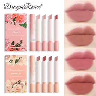 ♕Dragon Ranee 4ชิ้น/1ชุดบุหรี่ Lip Glaze ชุด Matte Velvet Smooth Moisturizing กันน้ำ Non Stick ถ้วย Long Lasting Lip แต่งหน้า Wfuture♕