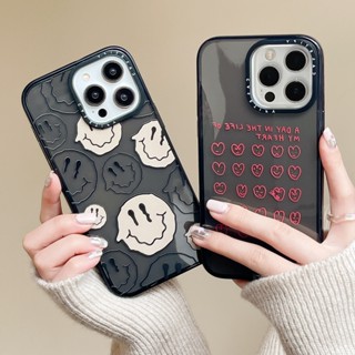 [Vertigo Smiley face] Casetify เคสโทรศัพท์มือถือ TPU แบบนิ่ม ลายหน้ายิ้ม กันกระแทก สําหรับ iPhone 14 Pro Max 14 Pro 13 Promax 12 Pro Max 11 XR X XS Max 7 8 Plus 12