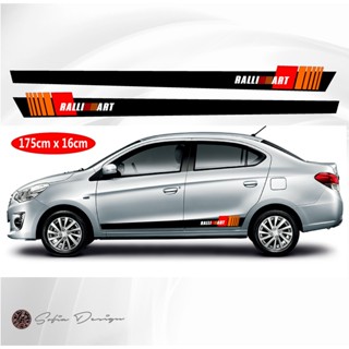 สติกเกอร์ไวนิล Mitsubishi Mirage G4 สําหรับติดด้านข้างรถยนต์ x2