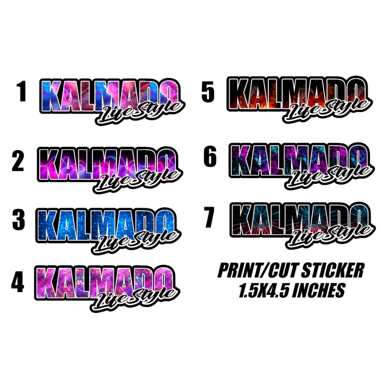 KALMADO LIFE STYLE PRINT/W/CUT Sticker, LxH 1.5x4.5 * Anti-Fade * กันน้ํา * Anti-Tear