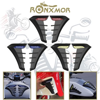 Ronxmor สติกเกอร์ติดถังน้ํามันเชื้อเพลิง รูปกระดูกปลา กันรอยขีดข่วน อุปกรณ์เสริม สําหรับรถจักรยานยนต์ สกูตเตอร์ E-bike