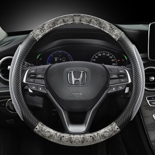 ปลอกหุ้มพวงมาลัยรถยนต์ ลายไม้มะฮอกกานี สําหรับ Honda Civic 2015-2021 CRV XRV ACCORD 2016~2019 2021 10th