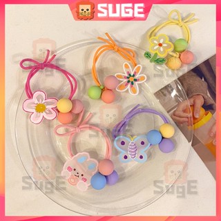 【Suge】ยางรัดผม แบบยืดหยุ่น ลายการ์ตูนสัตว์ ดอกไม้ เจ้าหญิง สําหรับเด็กผู้หญิง