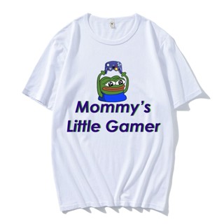 เสื้อยืดแขนสั้นเสื้อยืดคอกลม แขนสั้น ผ้าฝ้ายแท้ 100% พิมพ์ลาย Mommy S Little Gamer แฟชั่นคู่รัก สําหรับผู้ชาย และผู้หญิง